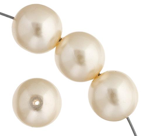 4mm GLASS PEARL Round - Cream White, 45pcs, 8