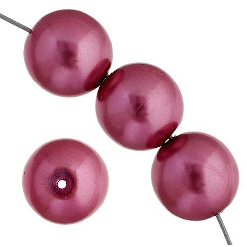 4mm  Rose Czech Glass Pearls 8in Strand (45pcs)