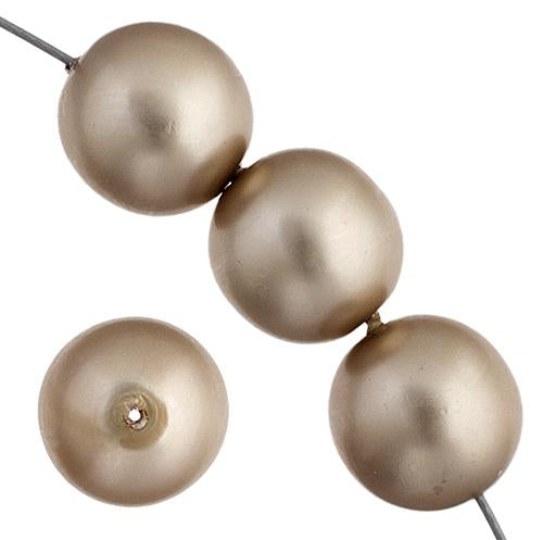 Copy of 4mm GLASS PEARL Round - Platinum