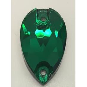 13*22mm Emerald Green Glass Gem