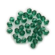 Peacock Teal Green colour, Grade AAA Bicone Beads 4mm & 2mm