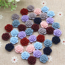 13mm Matte Finish Roses Resin Flat back Gems