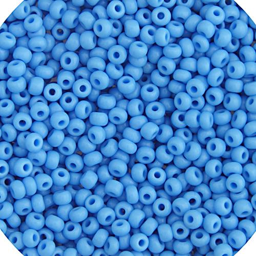 8/0 Light Blue Opaque Preciosa Seed Beads
