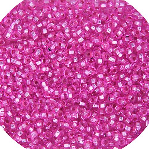 10/0 Fuchsia Dyed Silver lined Czech Seed beads