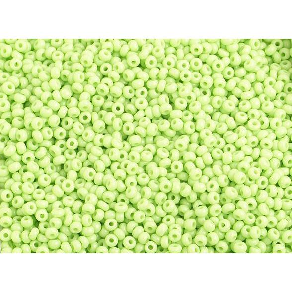 10/0 Pale Green Opaque Preciosa Seed Bead