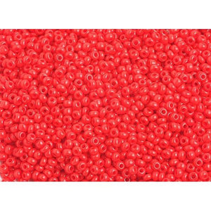 10/0 Light Red Opaque Preciosa Seed Bead