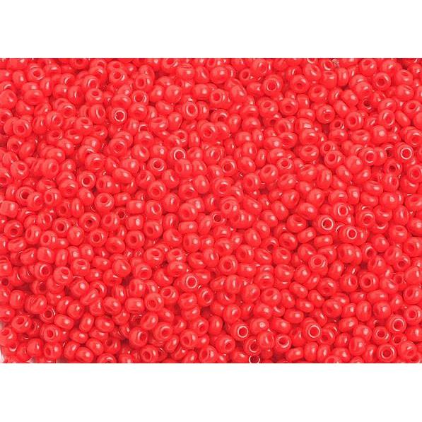 10/0 Light Red Opaque Preciosa Seed Bead