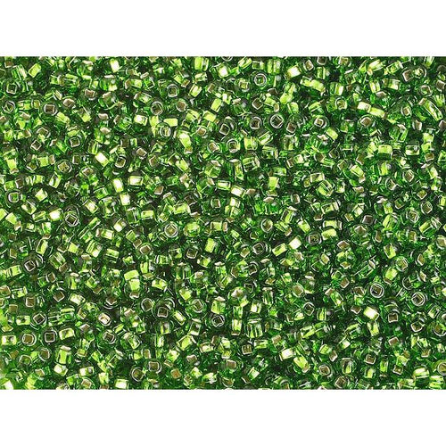 10/0 Silver Lined Chartreuse Green, Czech Seed beads