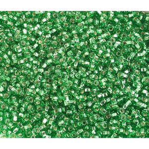 10/0 Silver Lined Lime Green, Czech Seed beads