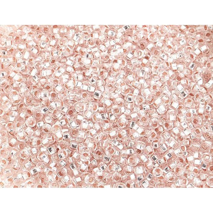 10/0 Silver-lined Transparent Light Pink Preciosa Seed Bead