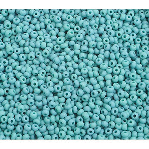 10/0 Matte Turquoise Opaque Preciosa Seedbeads