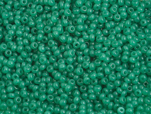 11/0 Green Oily (Opal) Opaque Preciosa Seed Bead