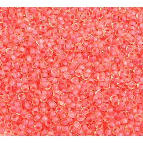 10/0 Yellow Coral Colour lined Terra, Preciosa Seed Beads