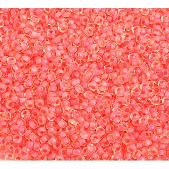 10/0 Yellow Coral Colour lined Terra, Preciosa Seed Beads