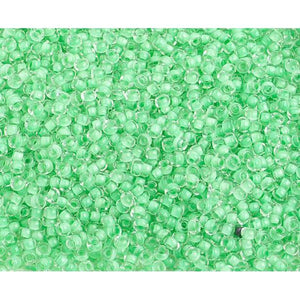 10/0 Hot Green Colourlined TERRA Czech Seedbeads