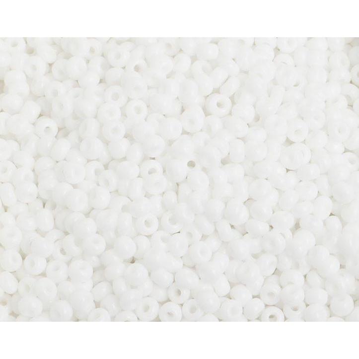 8/0 Opaque White Preciosa Seed Beads