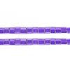 10/0 2 CUT Beads Opaque Purple AB, in Hanks