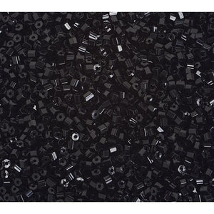 10/0 2 CUT Seedbeads Opaque Black