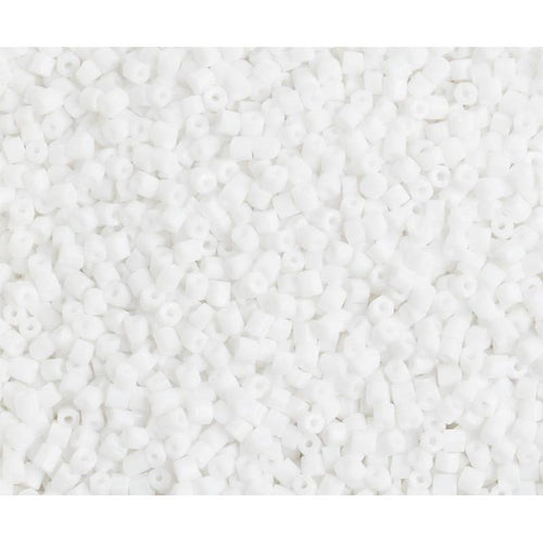 10/0 2 CUT Seedbeads Opaque  WHITE