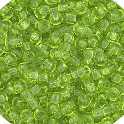 11/0 Light Green Transparent Czech Seed Beads