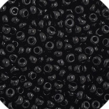 Black opaque 11/0 seed beads