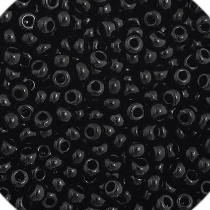 Black opaque 11/0 seed beads