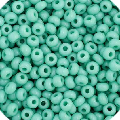 11/0 Turquoise *Green* Opaque Preciosa Seed Bead