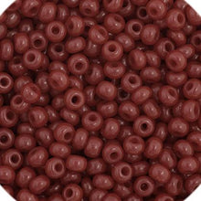 11/0 Cranberry Opaque Czech Seed Beads, 22g or Hank