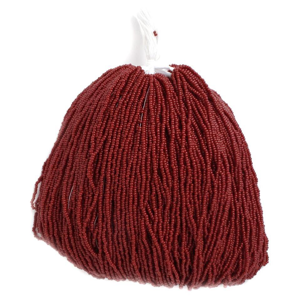 11/0 Cranberry Opaque Czech Seed Beads, 22g or Hank
