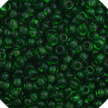 11/0 Medium Green Transparent Czech Seedbead