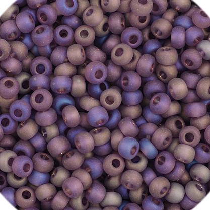11/0 Mauve AB Matte Transparent Czech Seed Beads