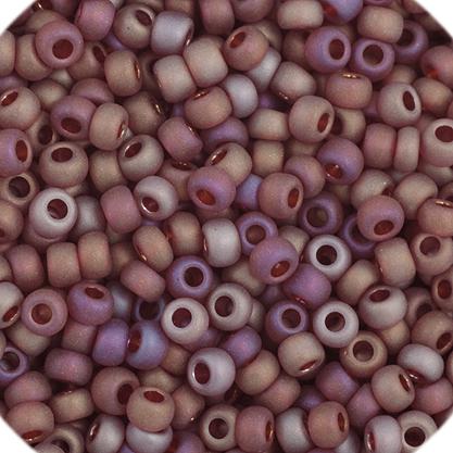 11/0 Dark Red AB Matte Transparent Czech Seed Beads