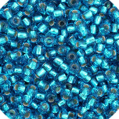 11/0 Dark Aqua Silver lined Preciosa Seed Bead
