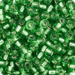 11/0 Lime Green Silver lined Czech Seedbead