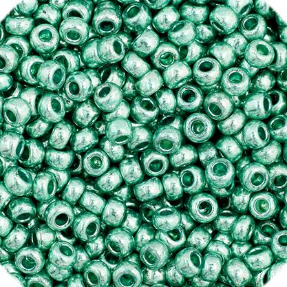 11/0 Green Metallic  Czech Seed beads