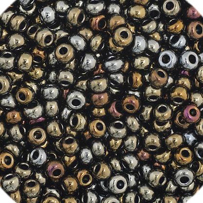 11/0 Brown AB Opaque (Metallic) Czech Seed Beads