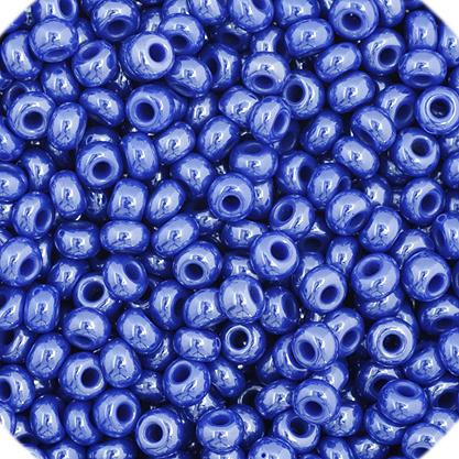 11/0 Royal Blue Luster Opaque Czech Seed Beads