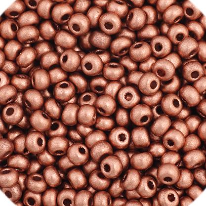 11/0 Light Copper Metallic Czech Seed Beads