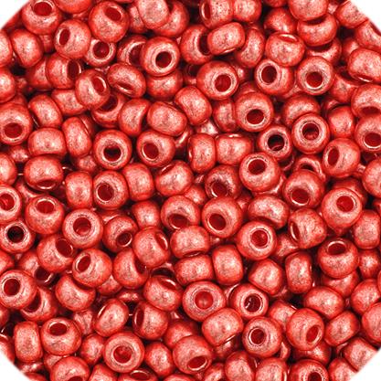 11/0 Light Copper Metallic TERRA Czech Seed Beads
