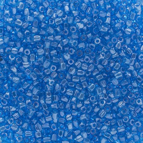 3 Cut 9/0 Beads Transparent  Capri Blue Luster Loose