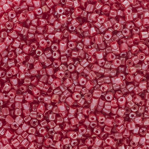 3 Cut 9/0 Beads Opaque  Light Red Luster Loose
