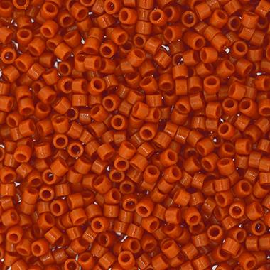 Delica 11/0 Duracoat Opaque  Dyed Pumpkin Orange (2108v)