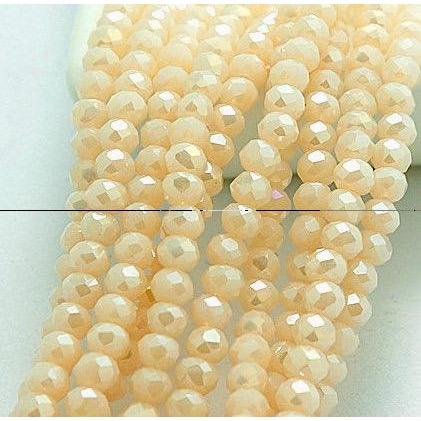 2*3mm Beige Ivory Faceted Rondelle Bead