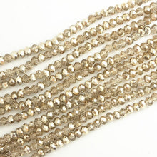 4mm & 3mm Champagne Gold and Silk Half plated Rondelle Beads