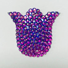 25*28mm Purple AB, Pink AB, Crystal AB, and Black Tulip Flower Shaped  Resin Gem Sew on