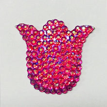 25*28mm Purple AB, Pink AB, Crystal AB, and Black Tulip Flower Shaped  Resin Gem Sew on