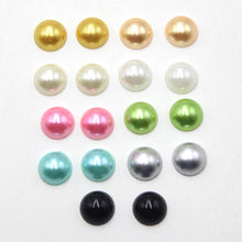 14mm Mixed Colour Pearl Glue on Resin Gem