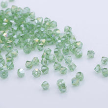 2mm & 4mm Green & Light Green colour, Grade AAA Bicone Beads