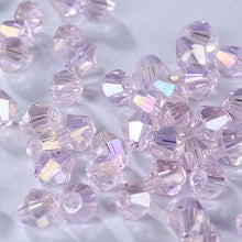 Light Pink AB  colour, Grade AAA Bicone Beads 3mm & 2mm