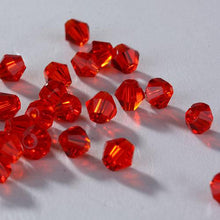 Red (Medium Red/Light Red) Grade AAA Bicone Beads 3mm & 2mm